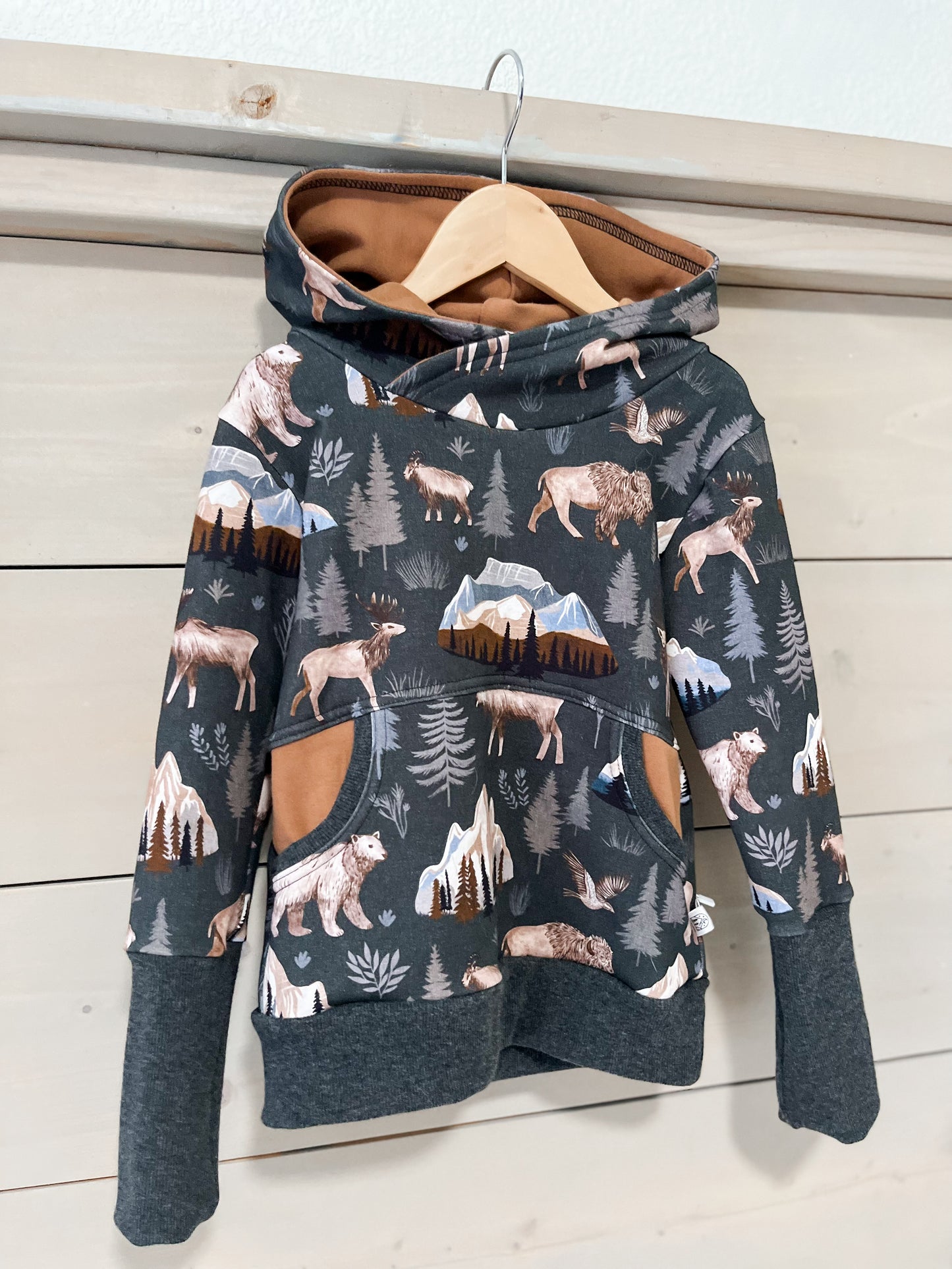 Grow With Me Pocket Hoodie - Khaki Jasper