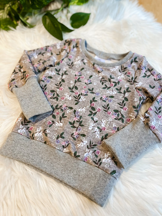 Grow With Me Pullover - Embroidery Floral