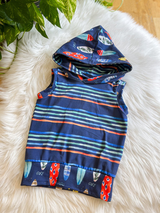 Grow With Me Hooded Tank Top - Surf's Up Blue
