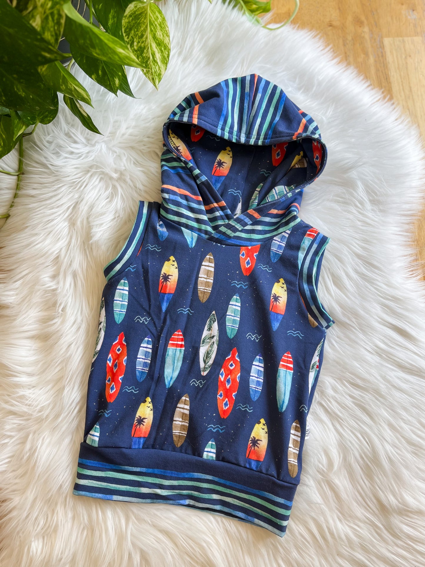 Grow With Me Hooded Tank Top - Surf's Up Blue