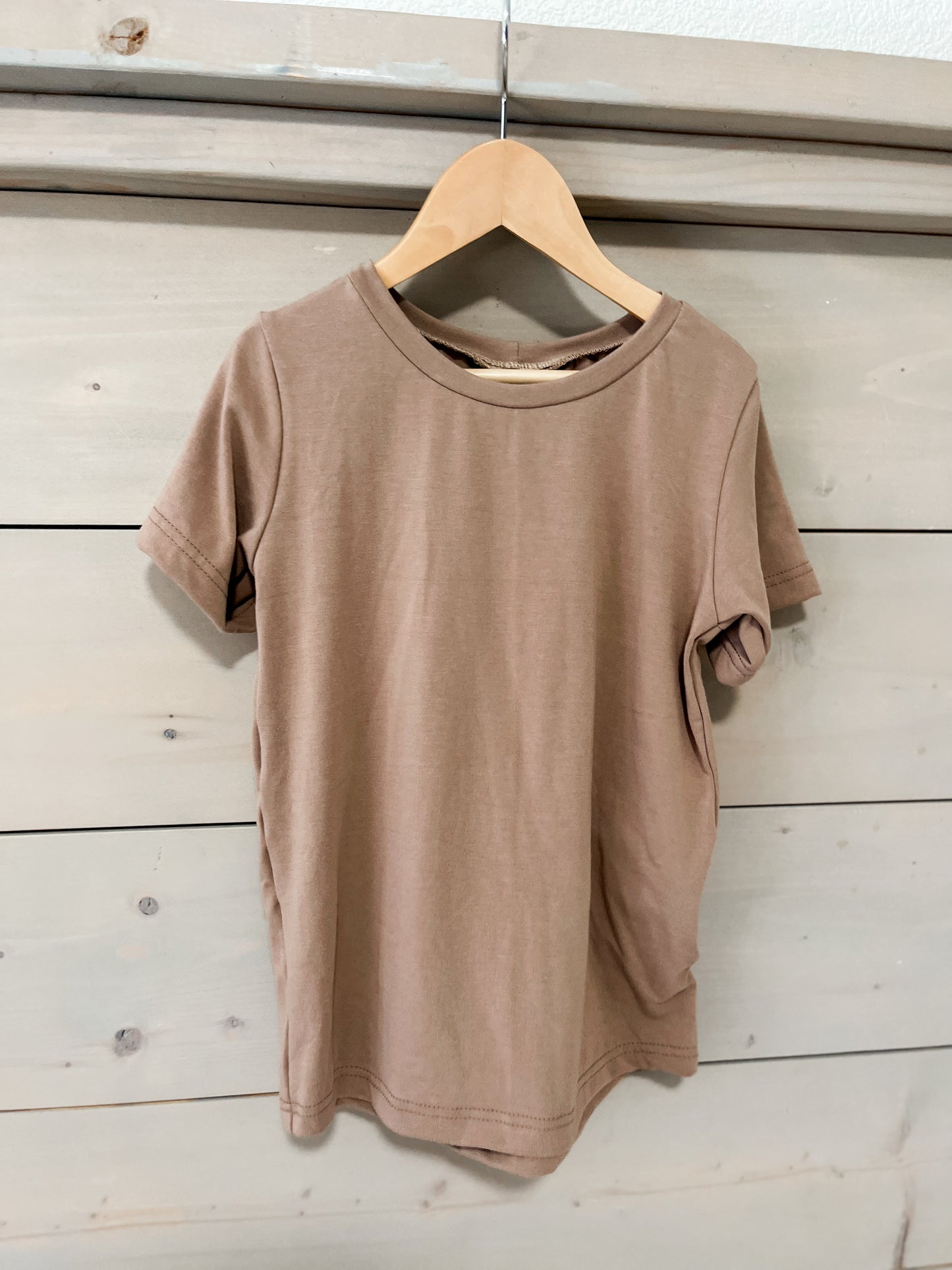 Curved Hem Tee - Dune