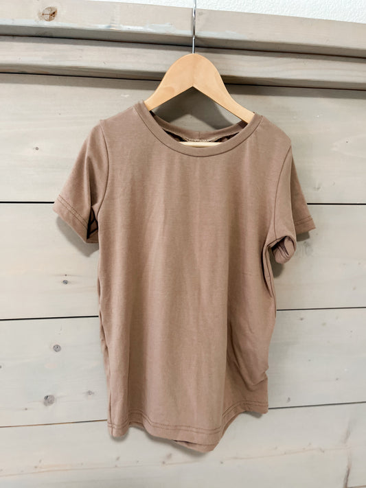 Curved Hem Tee - Dune