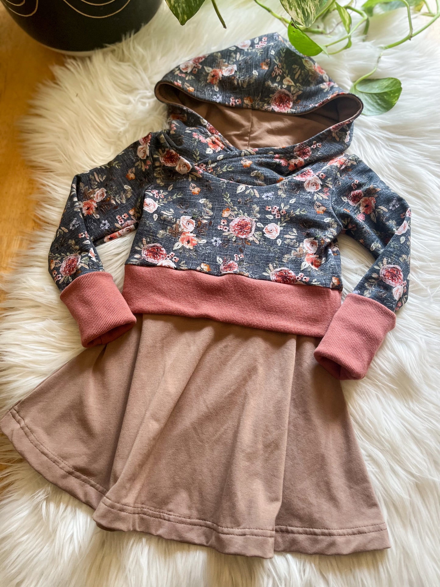 Grow With Me Hooded Crop & Peplum - Vintage Roses