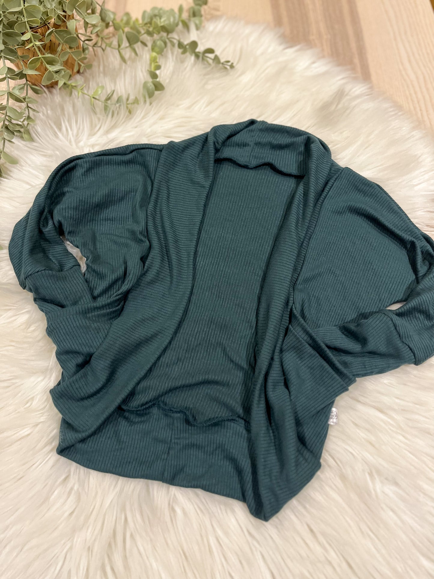 Grow With Me Cardigan - Forest Green